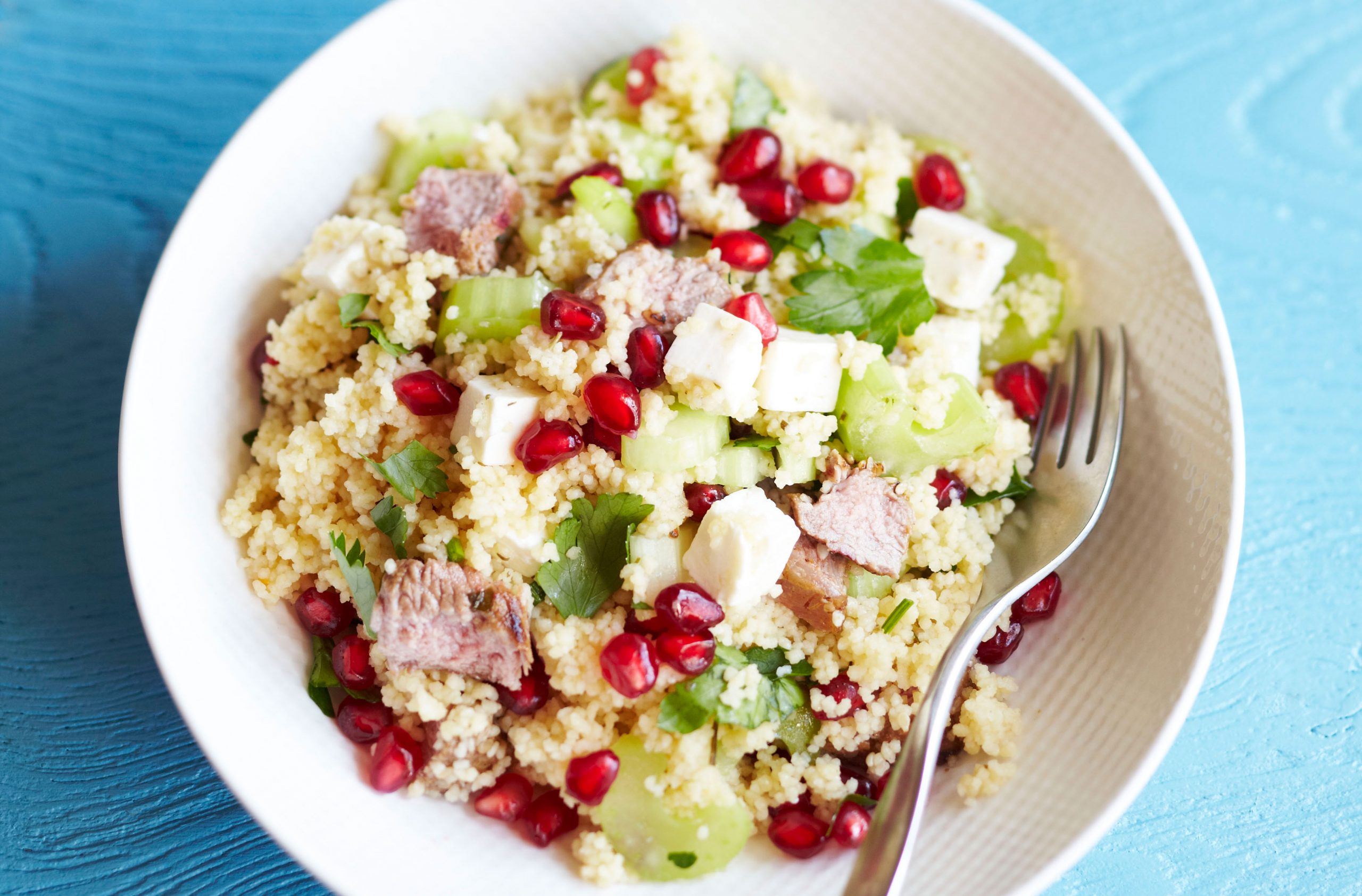 Couscous and pomegranate salad