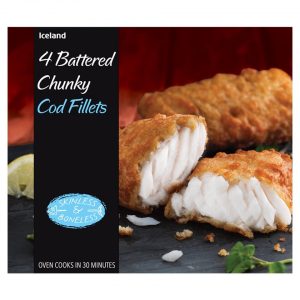 Iceland Luxury 4 Chunky Cod Fillets in Crispy Batter