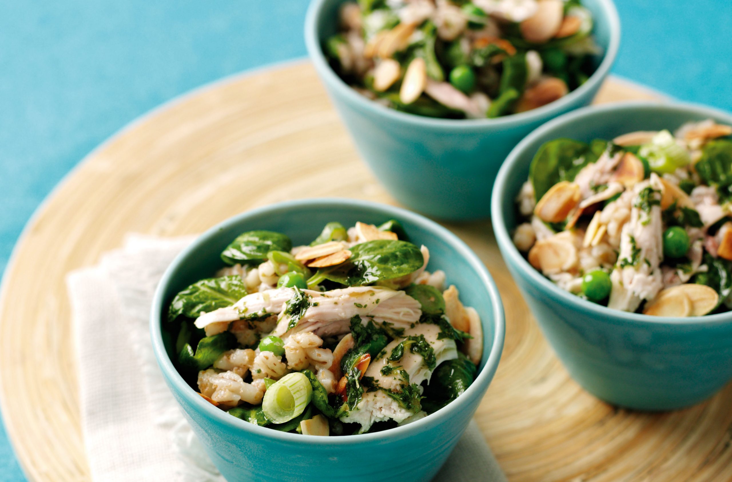 Warm chicken and barley salad