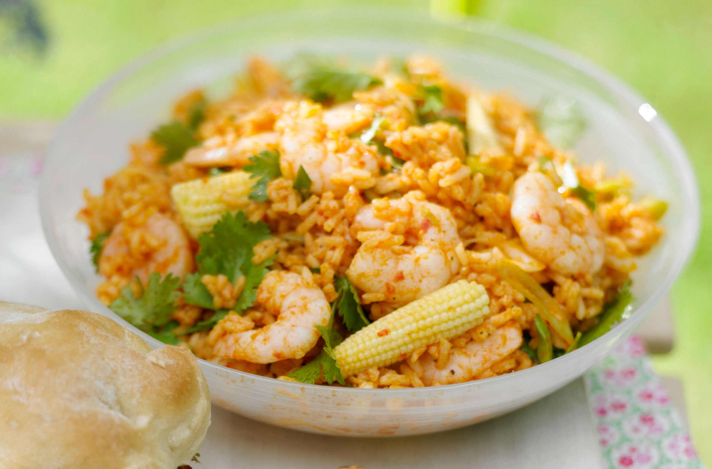 Zingy rice and prawn salad