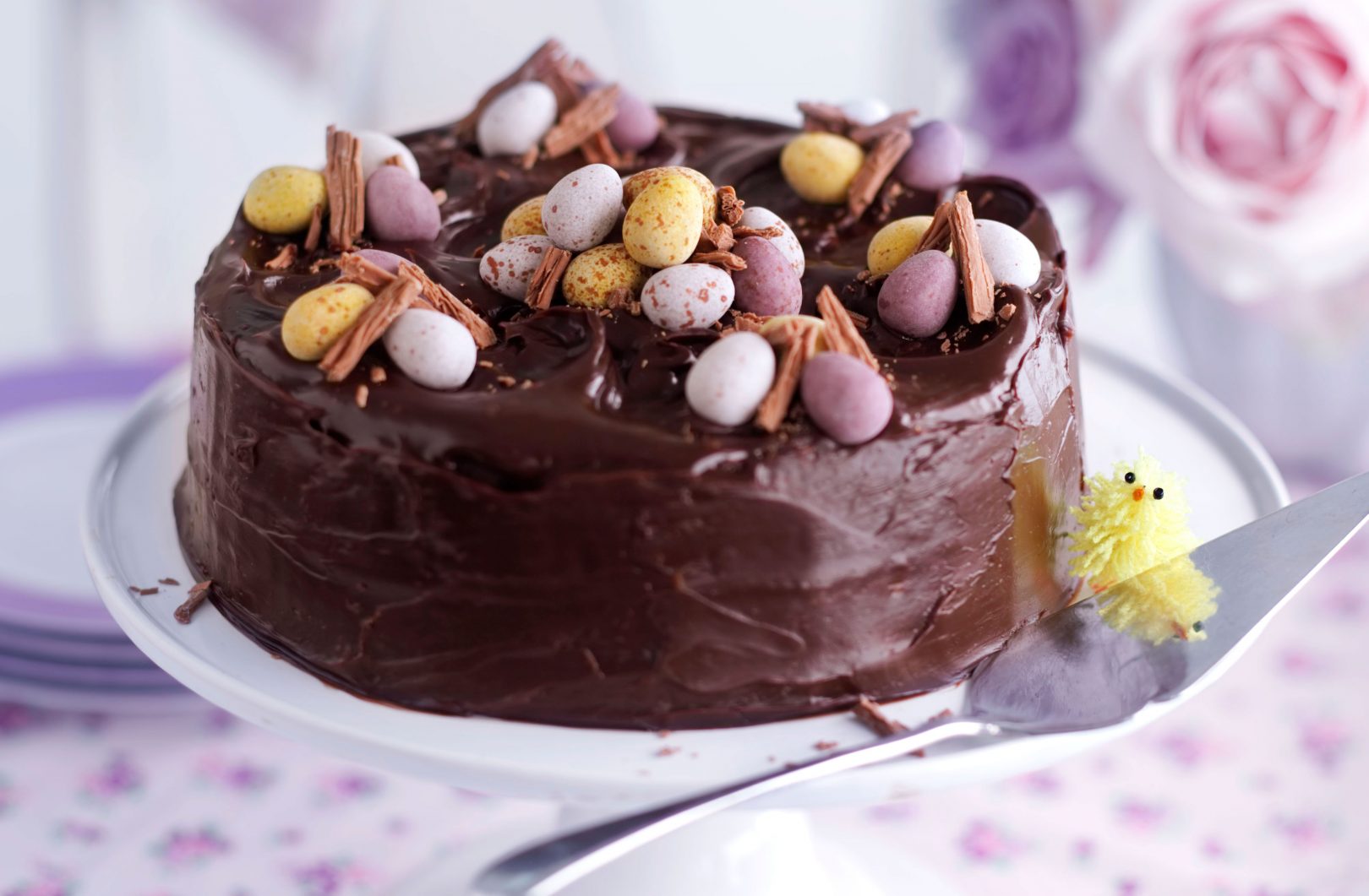 easter desserts: easter chocolate fudge cake