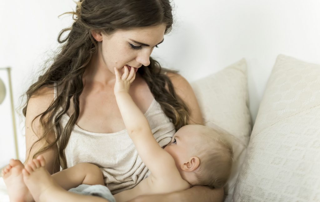 mother breastfeeding baby