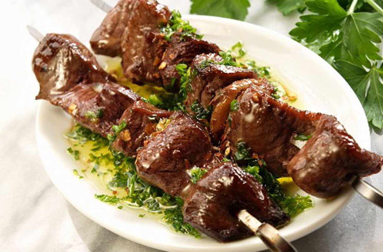 Homemade takeaway kebab