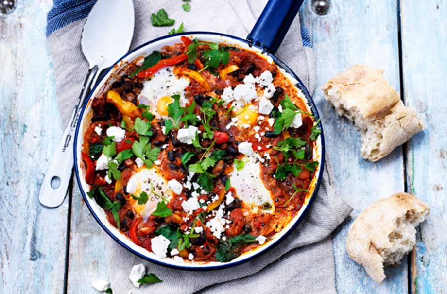 Weight Watchers black bean shakshuka