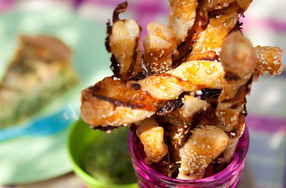 canape recipe_Cheese and pickle straws