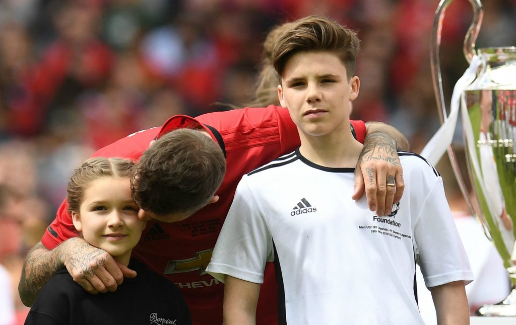 David Beckham and family
