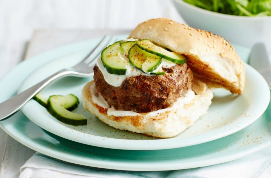 Greek-style lamb burgers