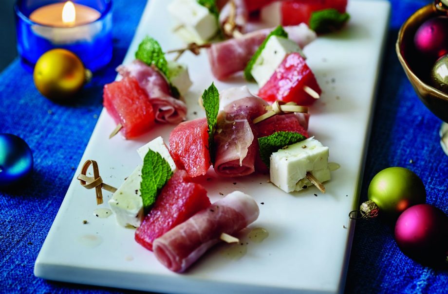 canape recipe_Watermelon_cured ham_feta
