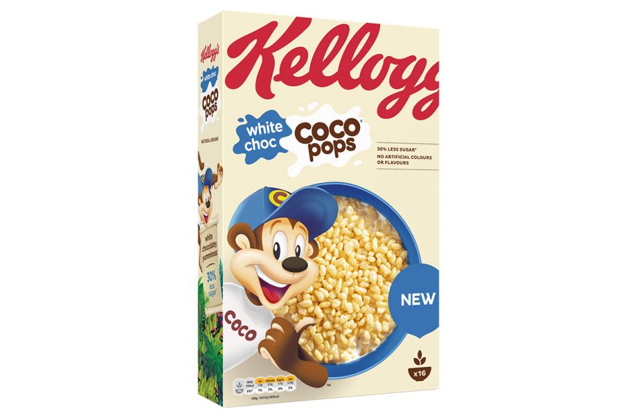 kelloggs launch white chocolate coco pops