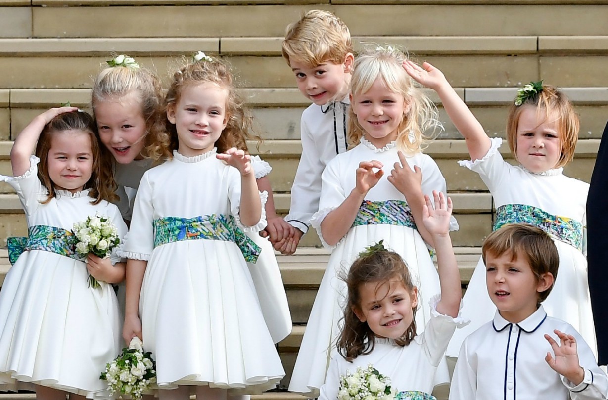Princess Charlotte Prince George bridesmaid pageboy