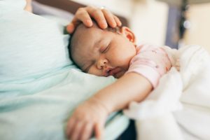 baby on mother's stomach