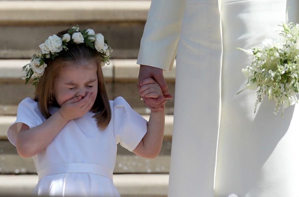 Princess Charlotte Prince George bridesmaid pageboy