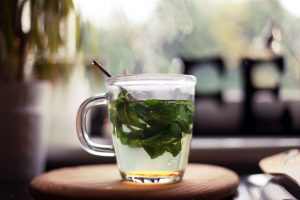 a cup of herbal tea - which can help with Braxton Hicks contractions