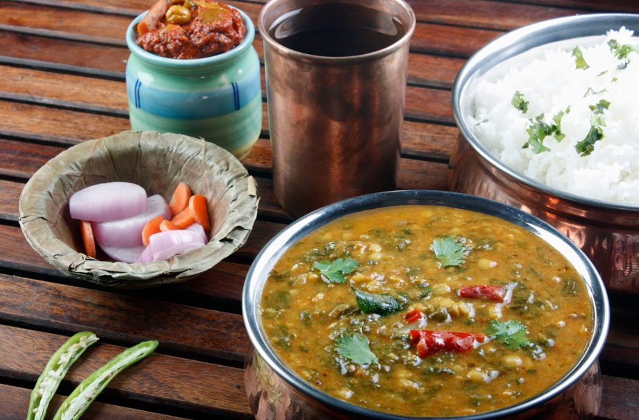 Lentil and spinach curry