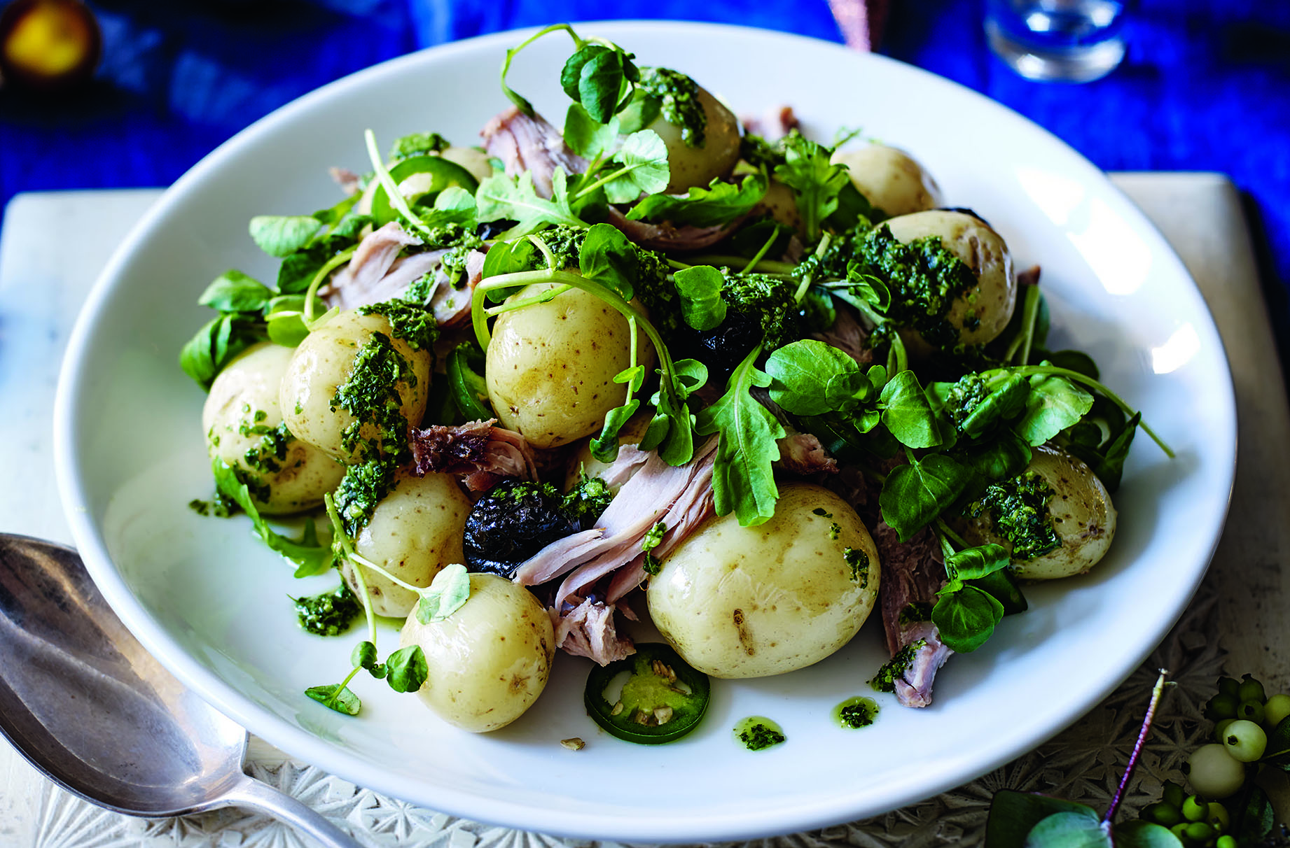 Pork and jalapeno potato salad
