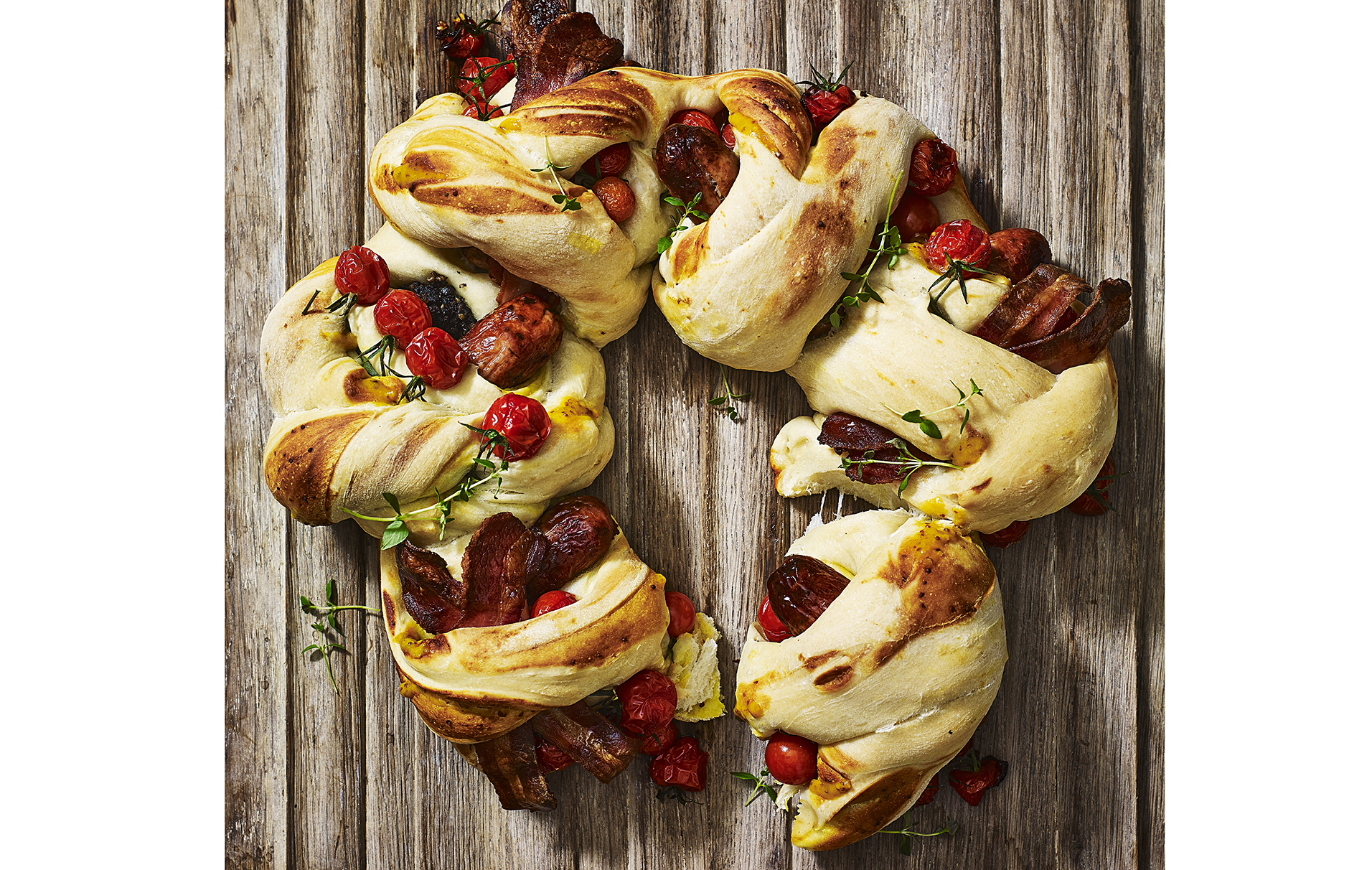 Christmas breakfast wreath
