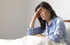Woman with morning sickness