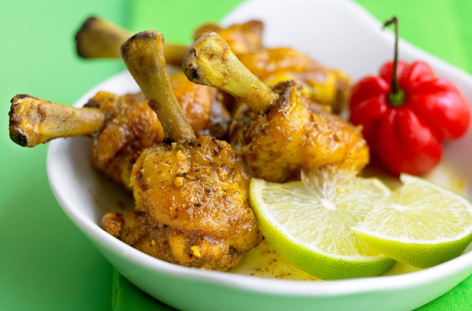 Green curry chicken drumsticks