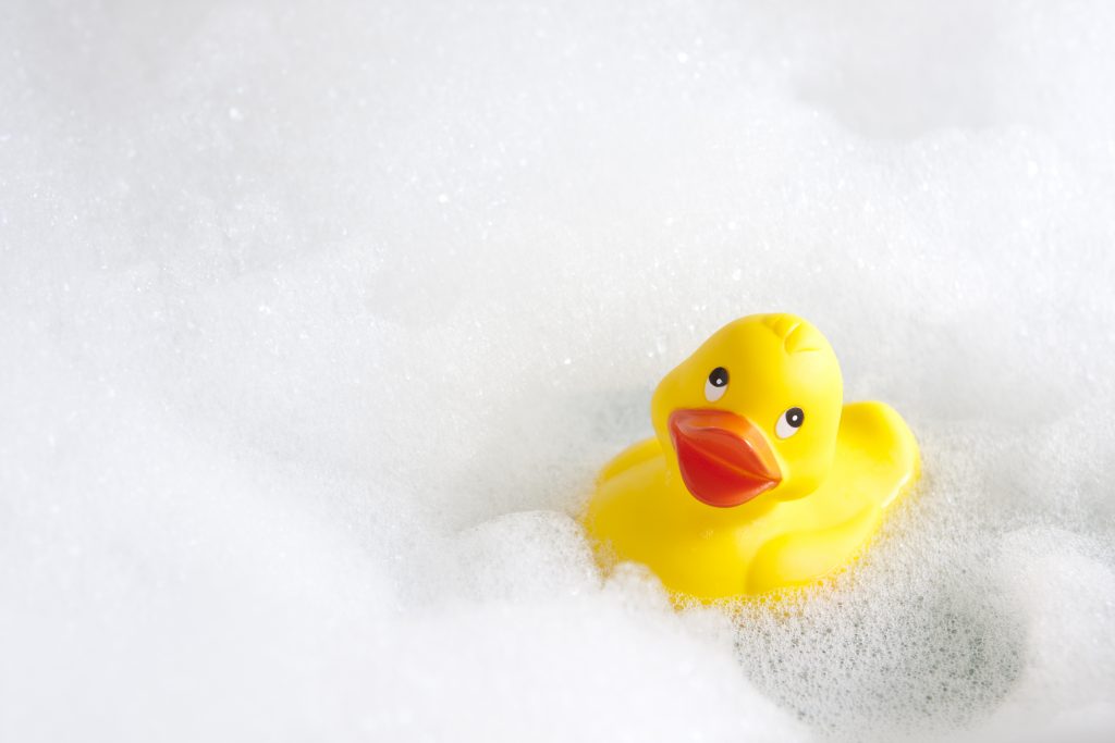 rubber duck in bath