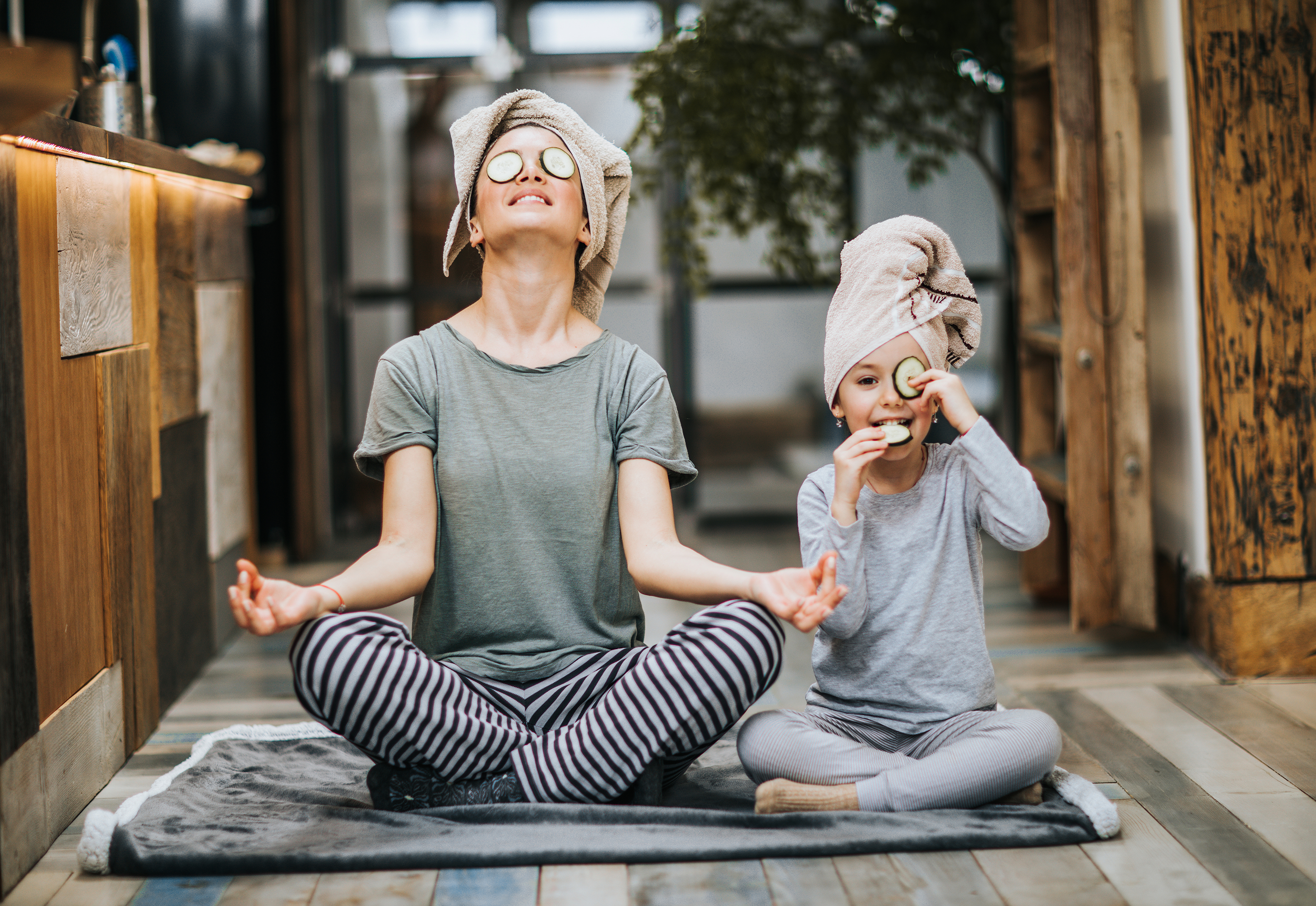 people meditating together