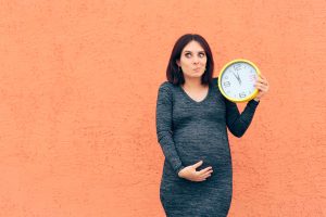Pregnant woman waiting