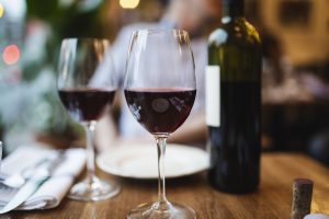 Two glasses of red wine