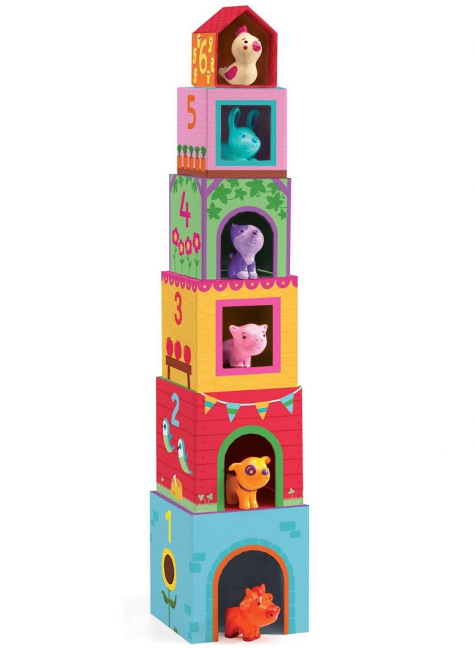Djeco Topanifarm Stacking Cubes