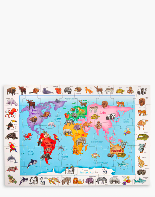 Animals Of World Floor Jigsaw Puzzle, 40 Pieces