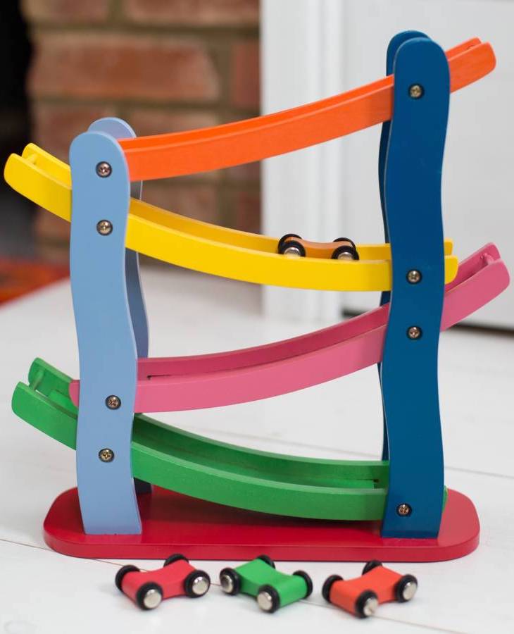 Cascading Wooden Car Game