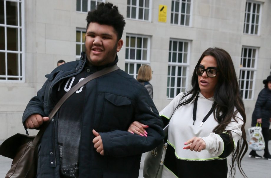 Katie Price son Harvey sends her a message of love