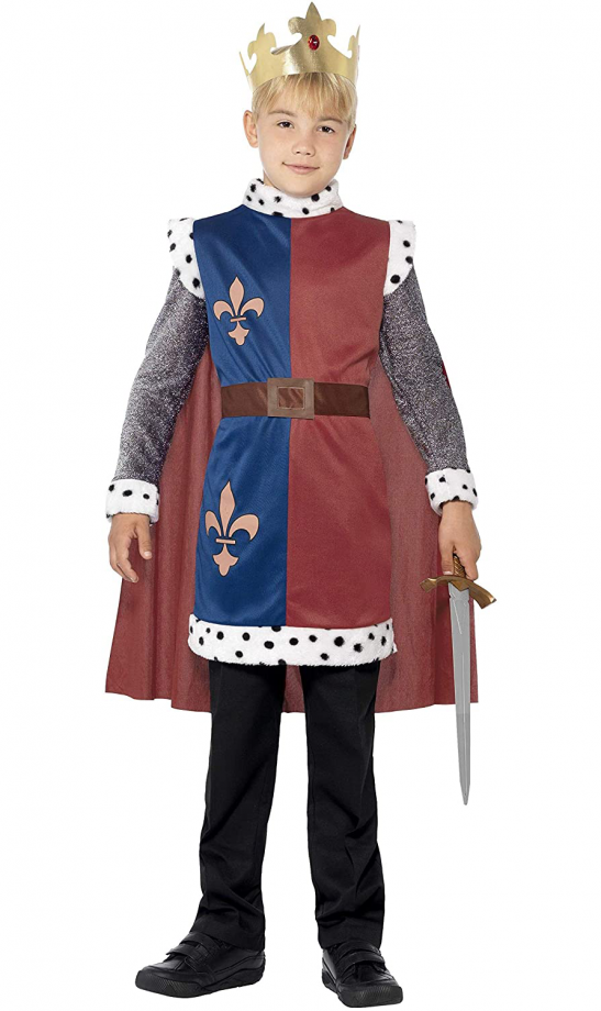 Young Boy dressed up in king costume