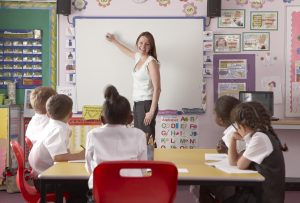 teacher in front of the class