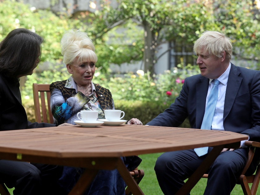Barbara Windsor with Boris Johnson at 10 Downing Street