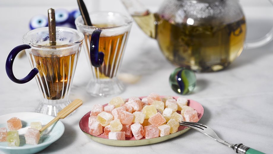 Rose and lemon turkish delight