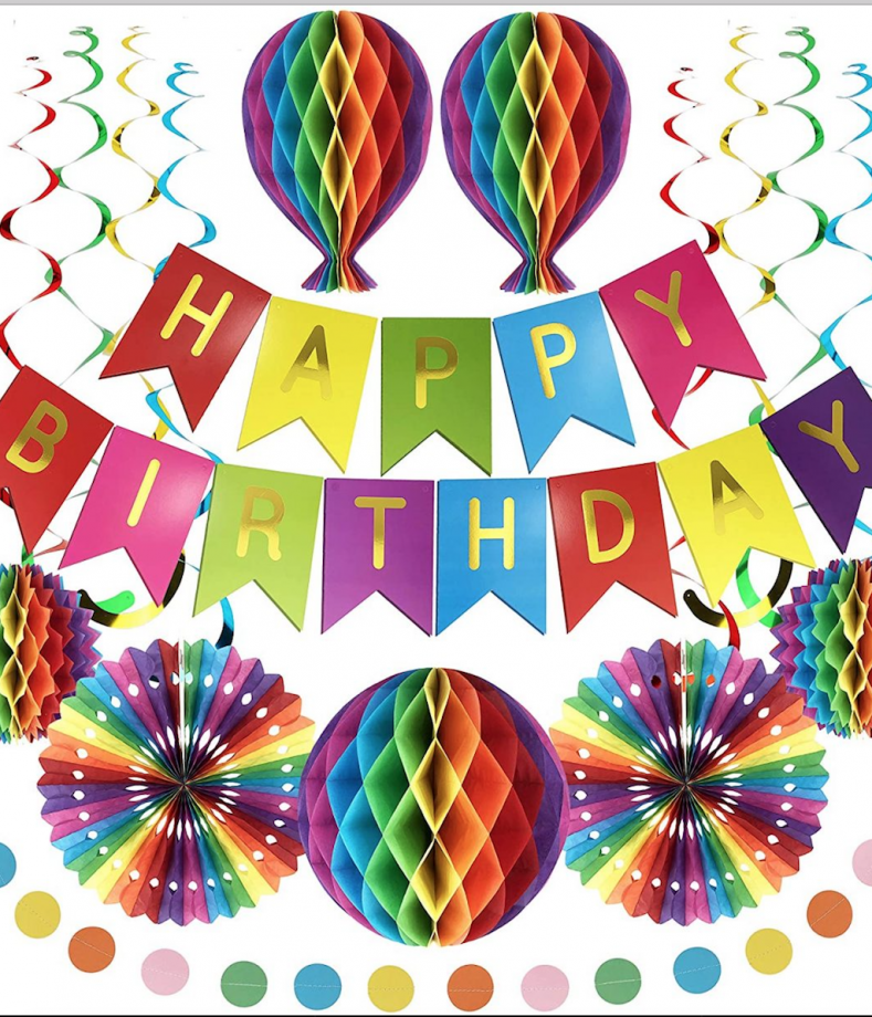 Reusable Rainbow Birthday Party Decorations