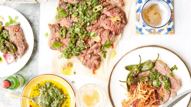 dinner recipes dinner recipes Steak with hot salsa verde
