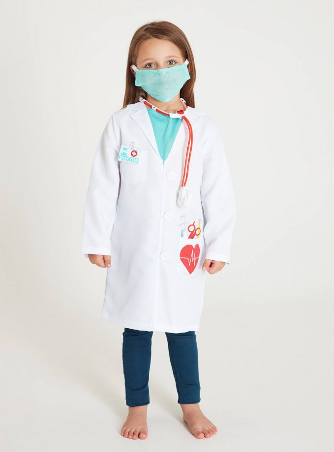 White Doctor Costume 5-Piece Set