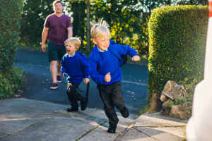 children coming home from school as part of UK self-isolation rules