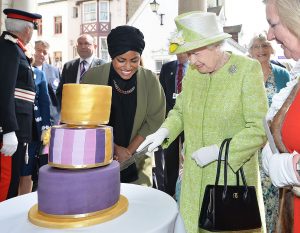 Queen Elizabeth II with Nadiya Hussein