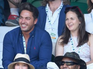 Giovanna Fletcher and brother Mario Falcone at Wimbledon