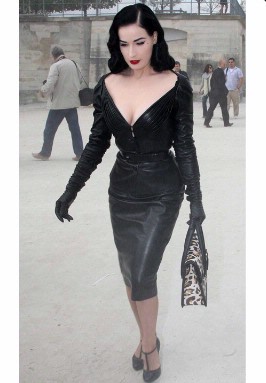 All The Dresses - Dita Von Teese at Paris Fashion Week - 117