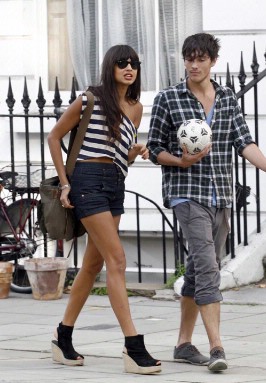 Street Style - Jameela Jamil in stripes