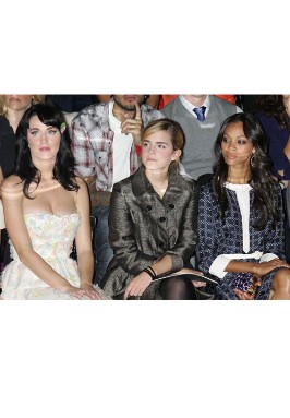 Celebs At Paris Fashion Week - Katy Peerry, Emma Watson and Zoe Saldana - 1