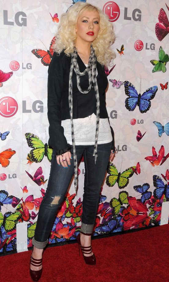 Christina Aguilera At The LG Launch Party, April 2009
