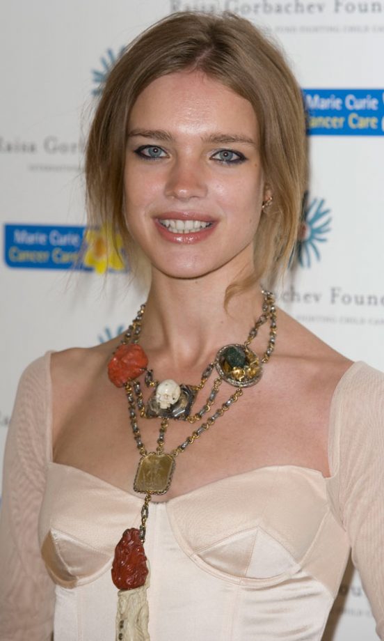 Natalia Vodianova Multi-Gem Statement Necklace, June 2009