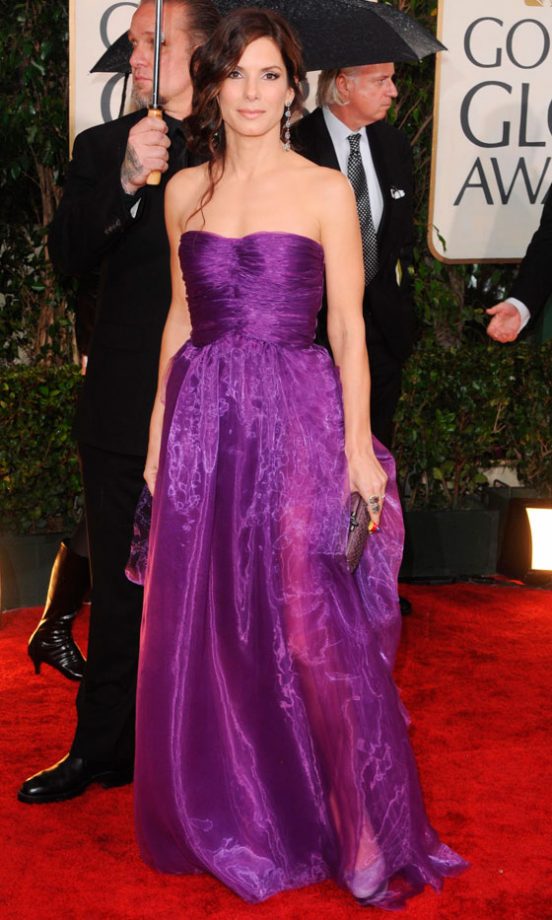 Sandra Bullock In Bottega Veneta At The Golden Globe Awards, 2010