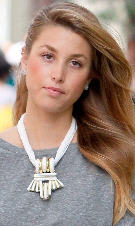 Whitney Port Wearing Statement White Necklace, September 2009
