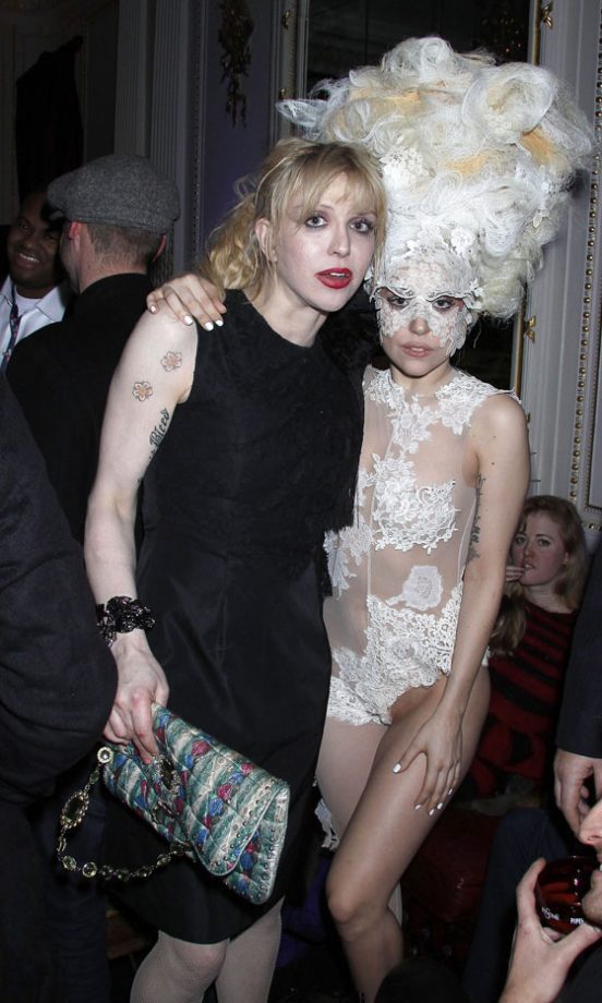 Lady Gaga and Courtney Love At The Universal Brit Awards 2010 After-Party, February 2010