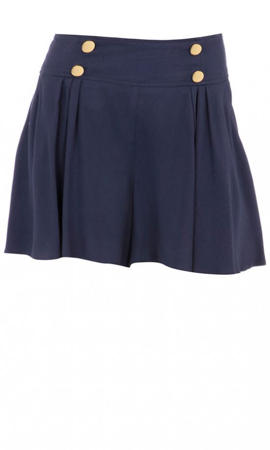 Dorothy Perkins Navy Gold Button Culottes, £20