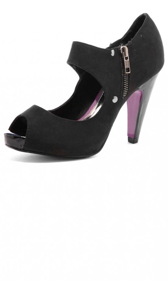 Dorothy Perkins Black Peep Toe High Courts, £35